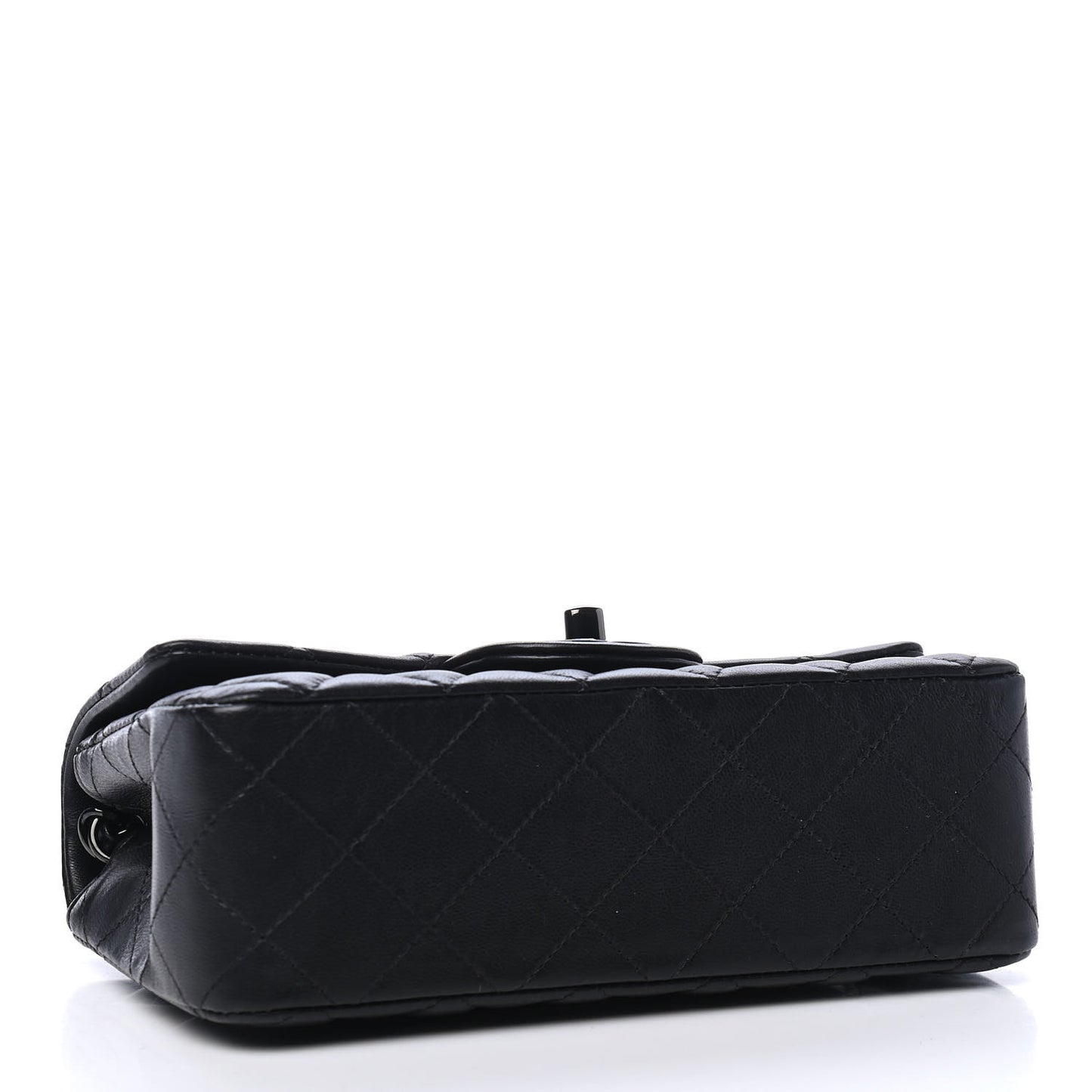 Lambskin Quilted Mini Rectangular Flap So Black