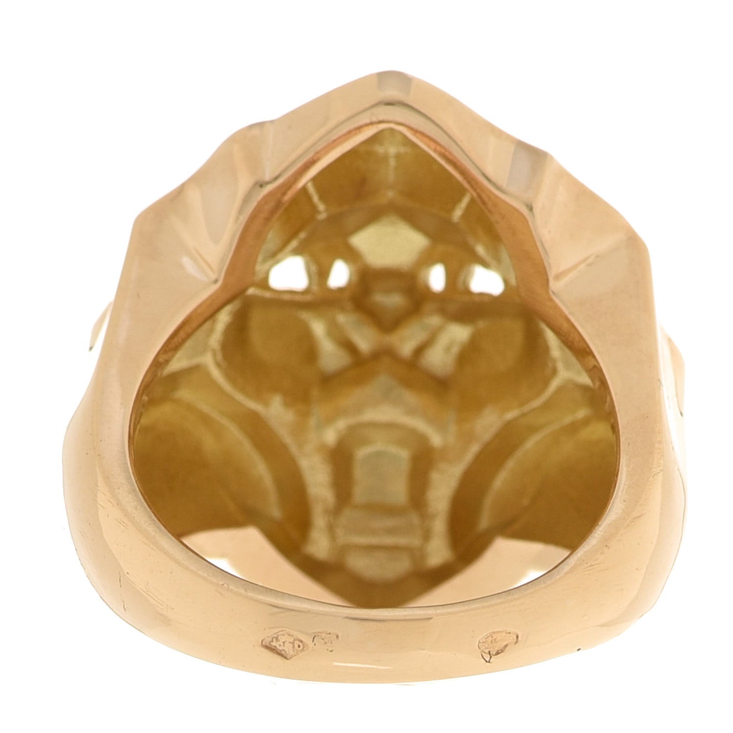 18K Yellow Gold Sous Le Signe Du Lion Ring 52 6