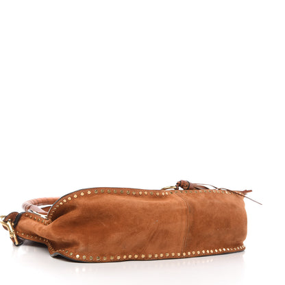 Chloe Suede Calfskin Braided Medium Marcie Satchel Caramel 4 of 13