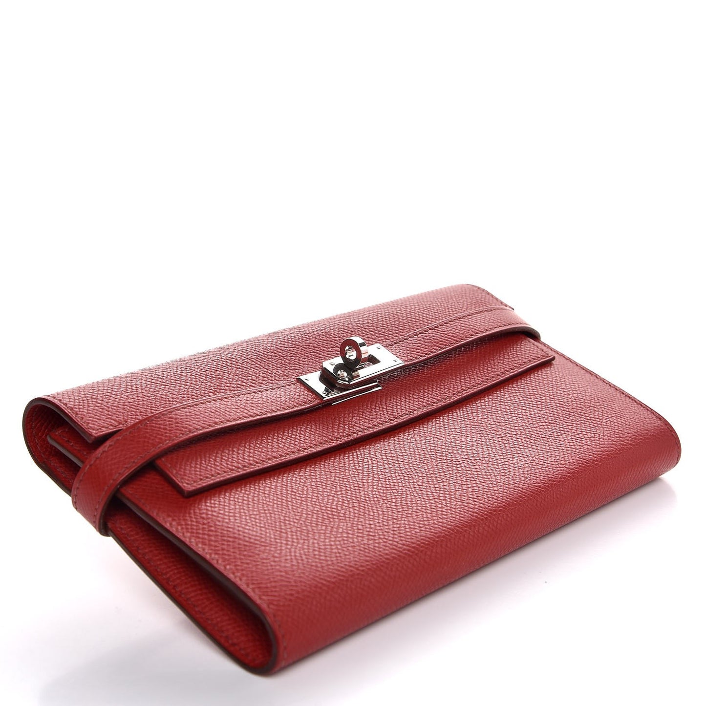 Epsom Kelly Longue Wallet Rouge Garance