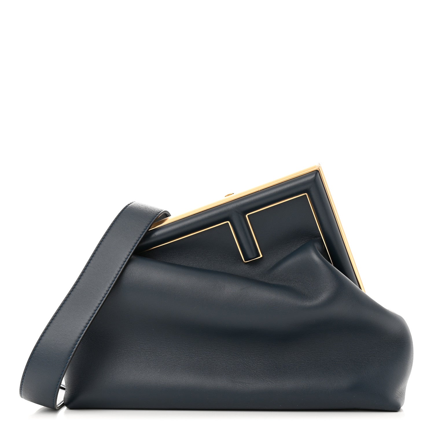 Fendi Shiny Nappa Medium Fendi First Dark Blue 1 of 10