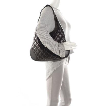 Burberry Leather Quilted Brook Hobo Brown 2 of 11