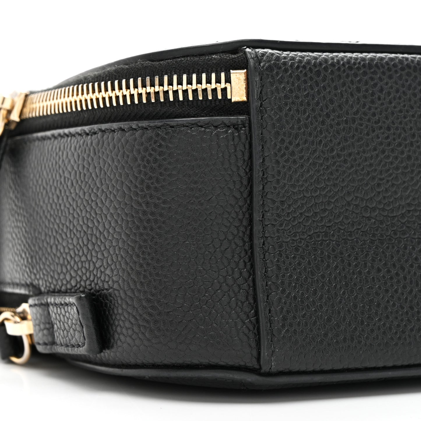 Caviar Quilted Small Camera Bag Black