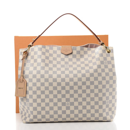 Louis Vuitton Damier Azur Graceful MM Rose Ballerine 12 of 12