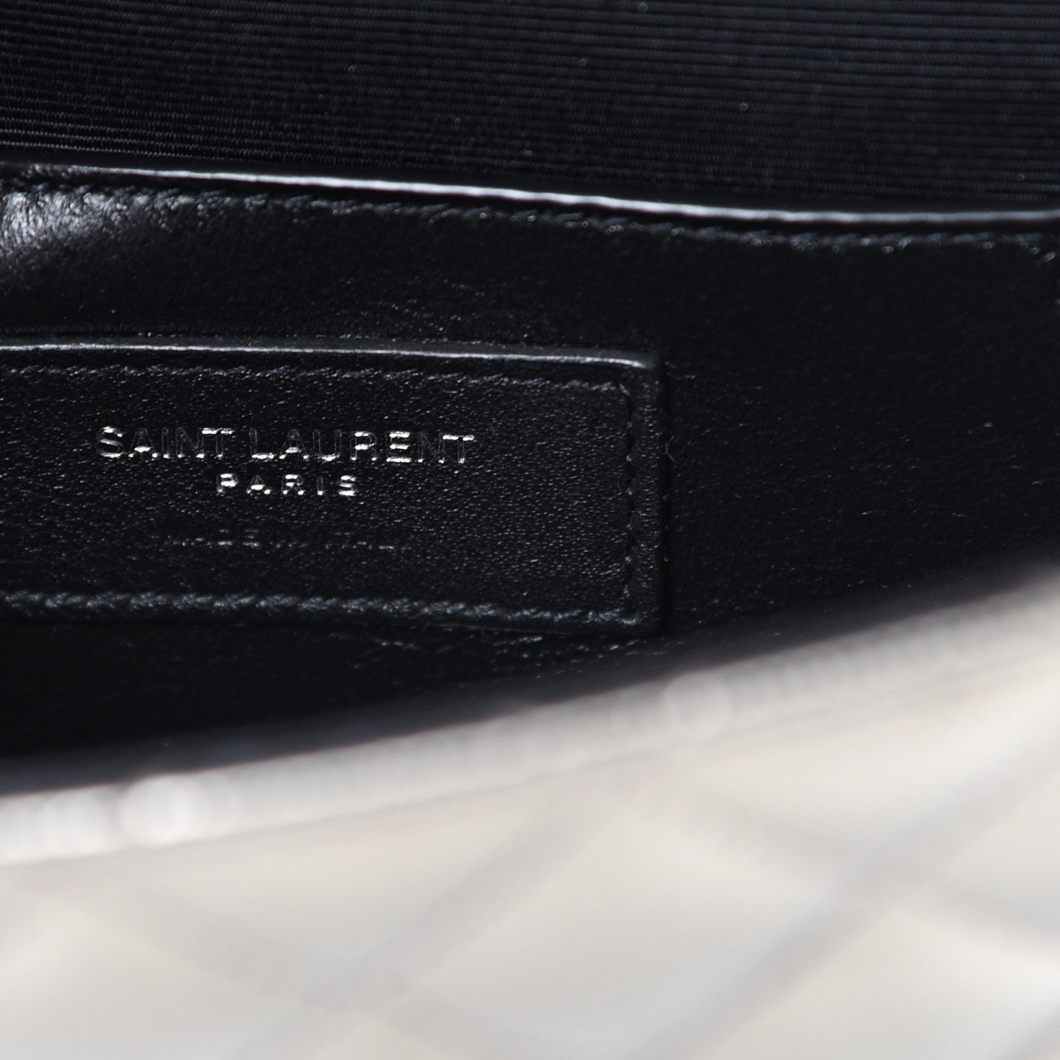 Saint Laurent Metallic Grain De Poudre Textured Mixed Matelasse Triquilt Small Monogram Satchel Piombo 5 of 9
