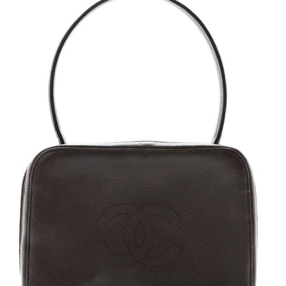 Chanel Grained Calfskin Timeless CC Vanity Case Dark Brown 9 of 12