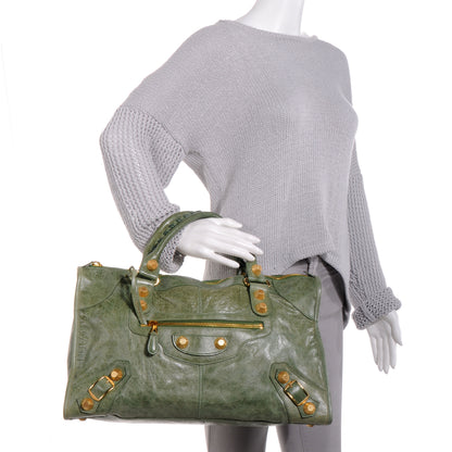 Balenciaga Agneau Giant 21 Gold Hardware Work Vert Thyme 2 of 8