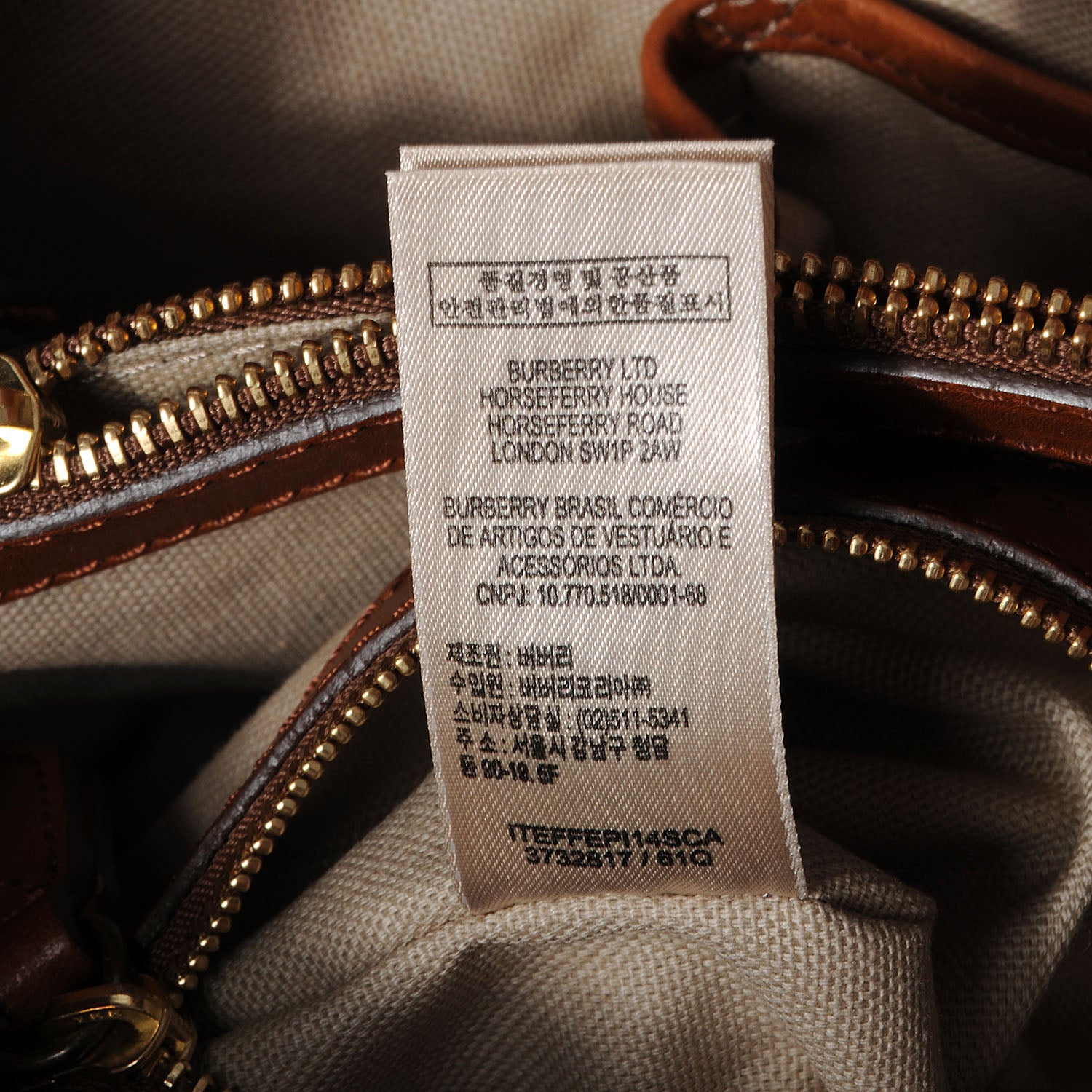 Burberry Mega Check Canvas Small Marston Tote Pale Beige 8 of 9