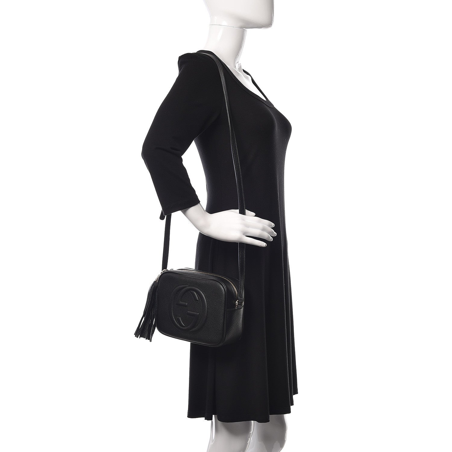 Gucci Pebbled Calfskin Small Soho Disco Bag Black 2 of 10