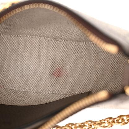 Gucci GG Supreme Monogram Textured Dollar Calfskin Web Small Ophidia GG Handbag Beige Ebony New Acero 12 of 13