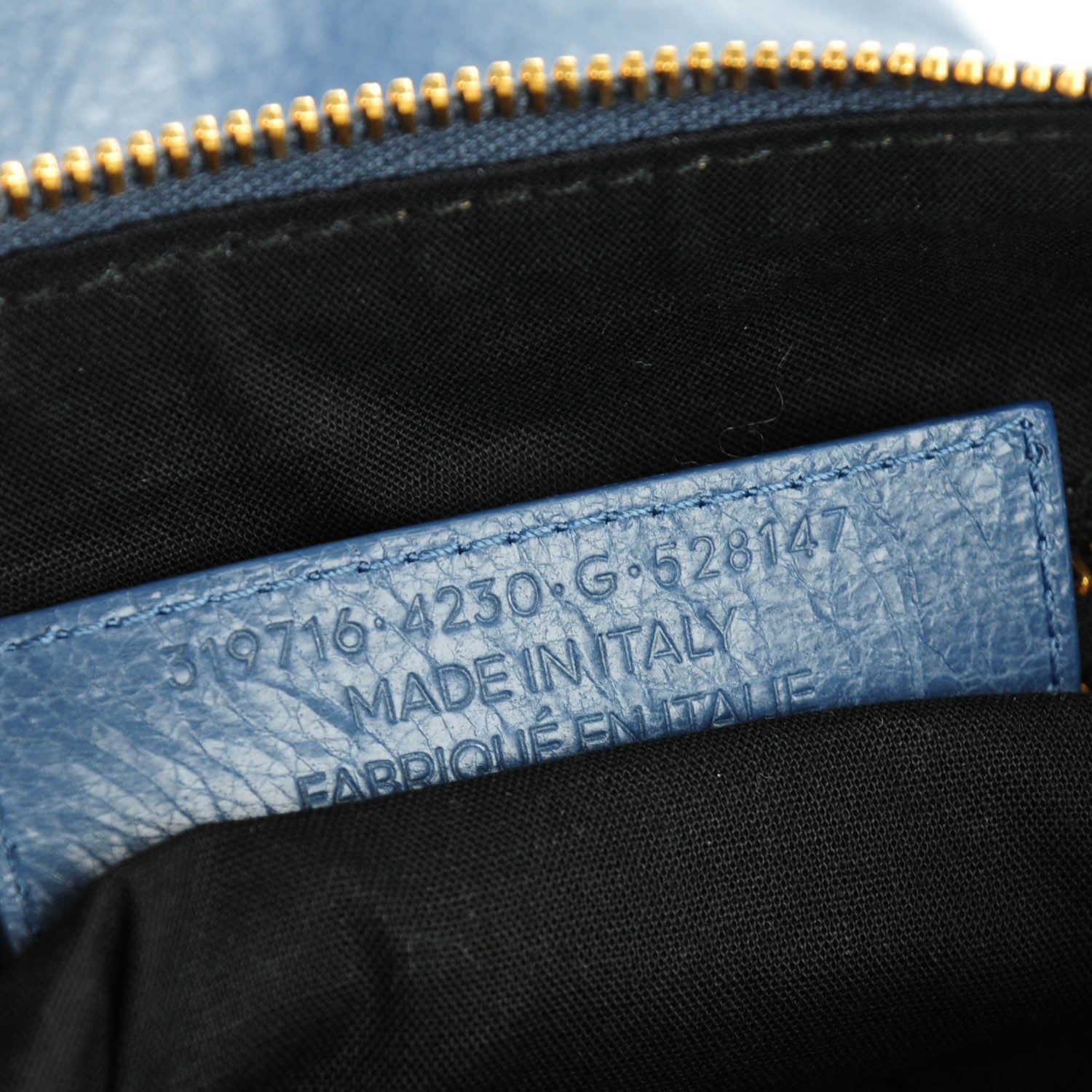 Balenciaga Agneau Giant 12 Gold Hardware Flat Crossbody Bleu Persan 7 of 7