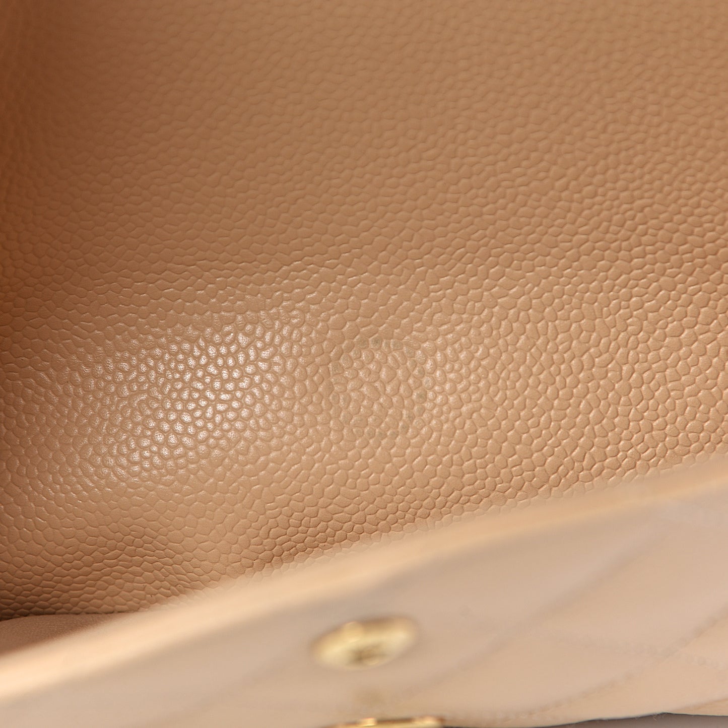 Caviar Quilted Jumbo Double Flap Beige Clair