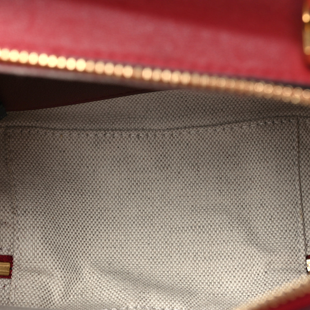 Gucci Sakai Be Green Calfskin Diagonal Stitched Blondie Top Handle Bag Rosso 5 of 10