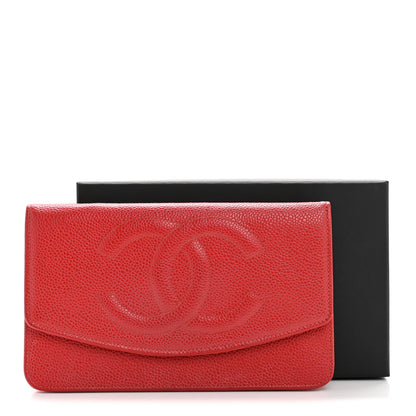 Chanel Caviar Timeless CC Wallet Red 28 of 28