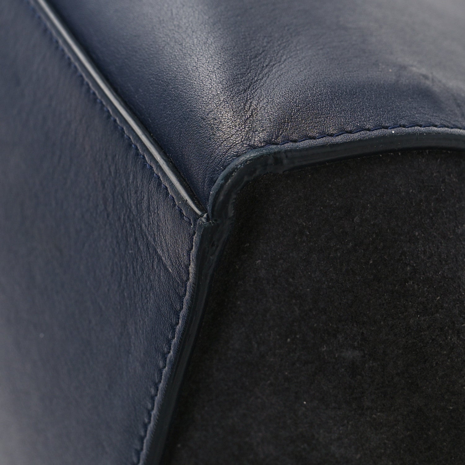 Celine Smooth Calfskin Suede Medium Tri-Color Trapeze Midnight 10 of 19