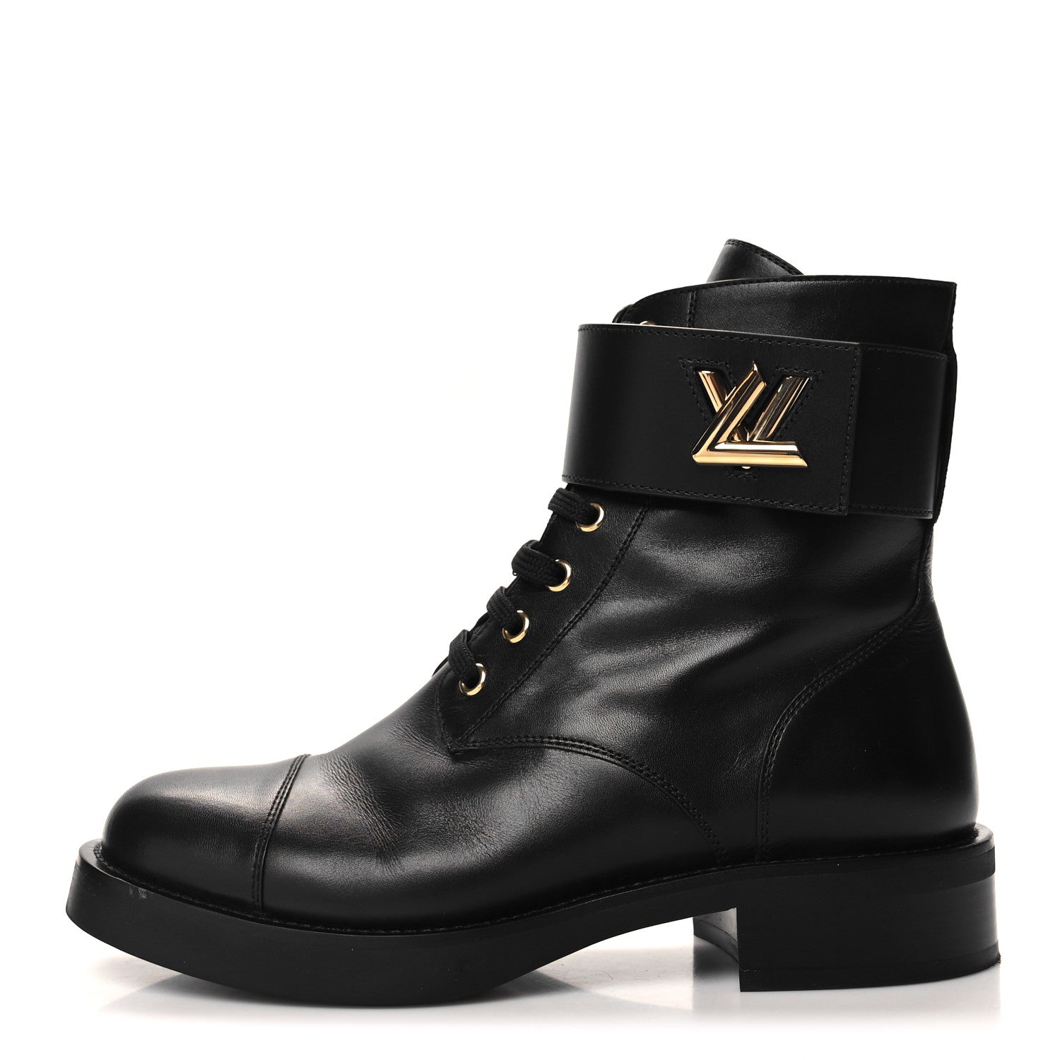 Louis Vuitton Calfskin Wonderland Ranger Boots 37.5 Black 1 of 7