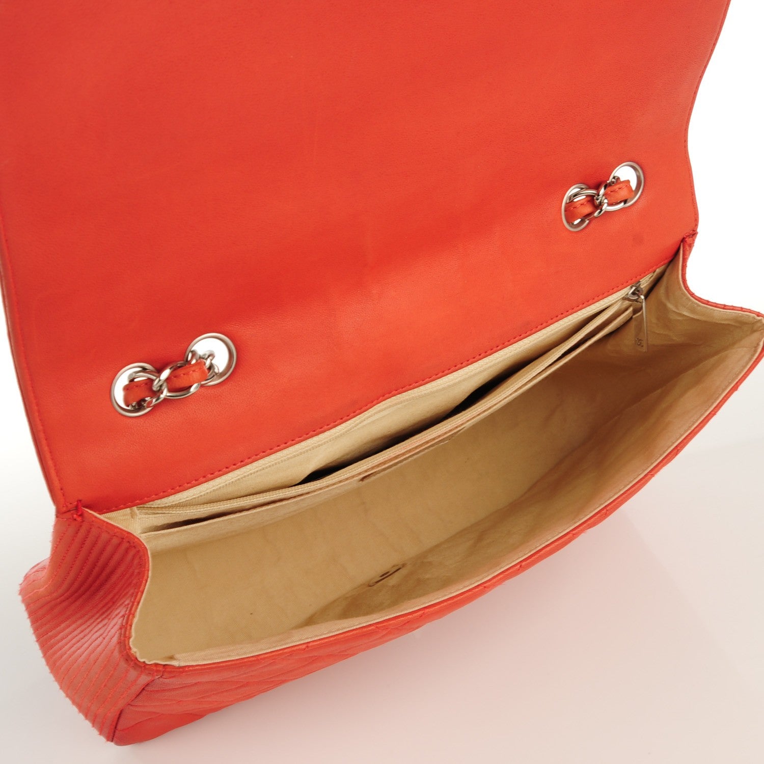 Chanel Lambskin Large Coco Rider Flap Coral 8 of 8