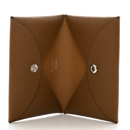 Hermes Epsom Verso Calvi Duo Card Case Alezan Biscuit 5 of 7