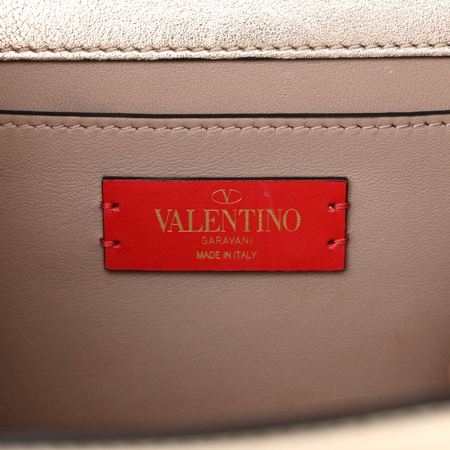 Metallic Calfskin Small VSling Shoulder Bag Gold