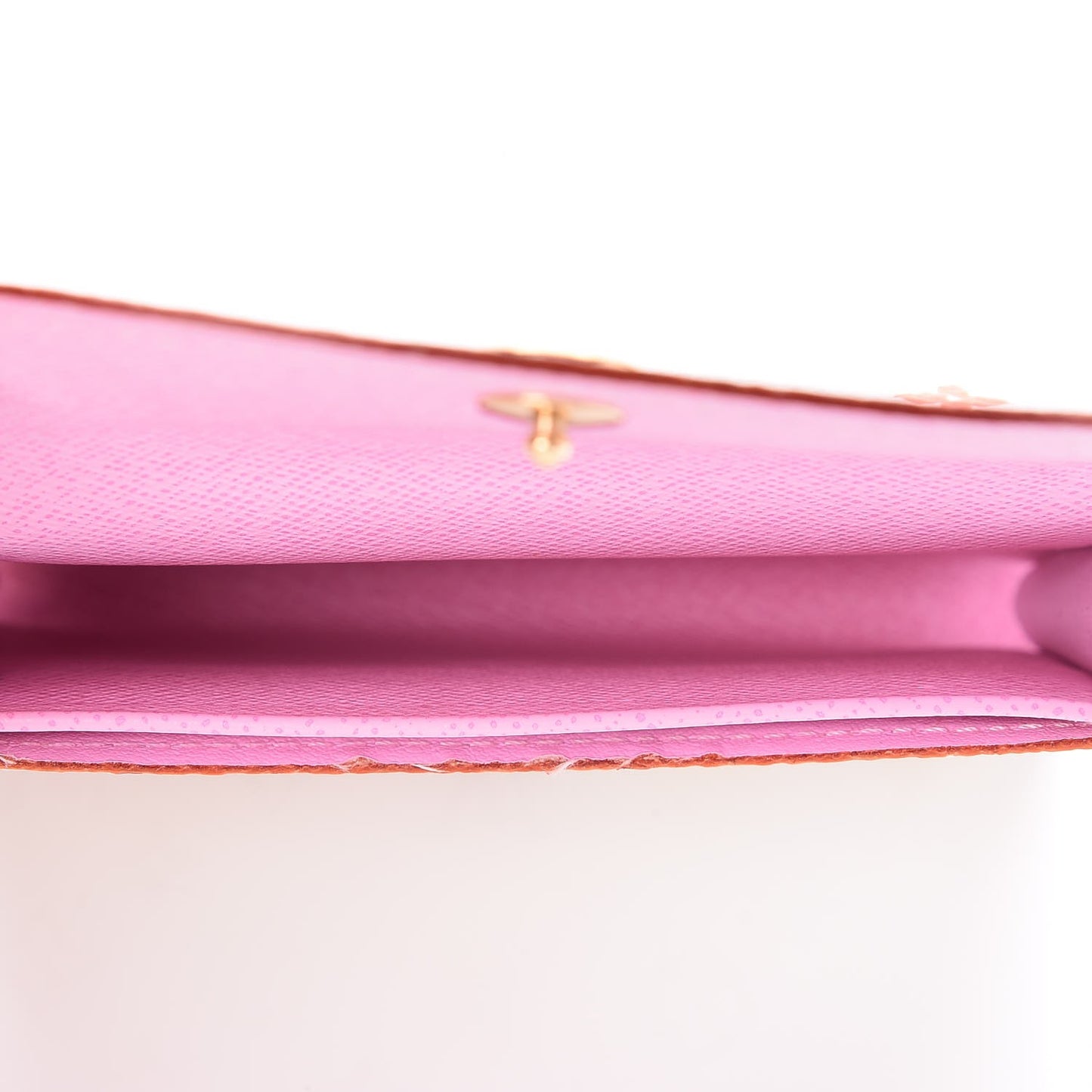 Monogram Multicolor Business Card Holder White Litchi