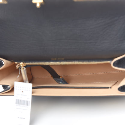 Delvaux Grained Calfskin MM Metal Frame Tempete Satchel Black 5 of 10