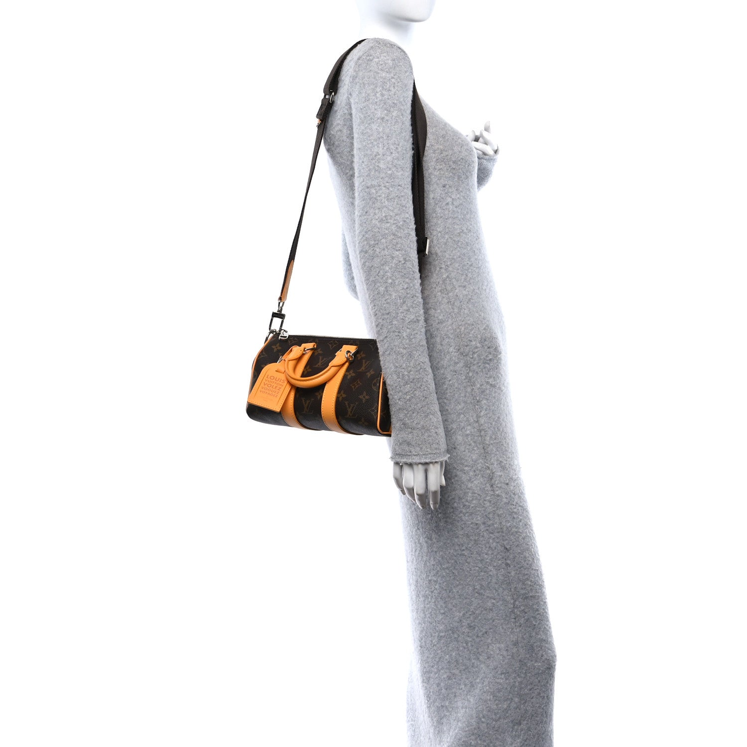 Louis Vuitton Monogram Macassar LV Colormania Keepall Bandouliere 25 Safran Yellow 2 of 9
