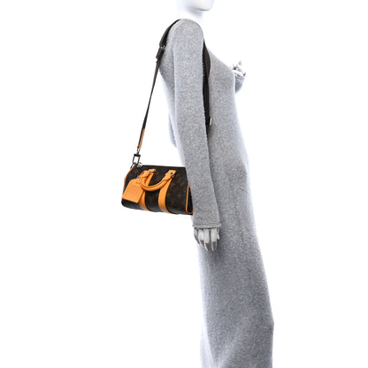 Louis Vuitton Monogram Macassar LV Colormania Keepall Bandouliere 25 Safran Yellow 2 of 9