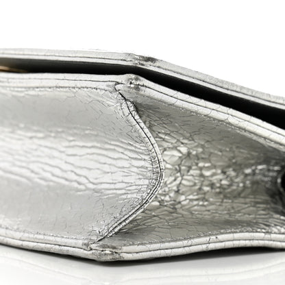 Christian Dior Metallic Ceramic Effect Deerskin Small Diorama Flap Bag Silver 11 of 13