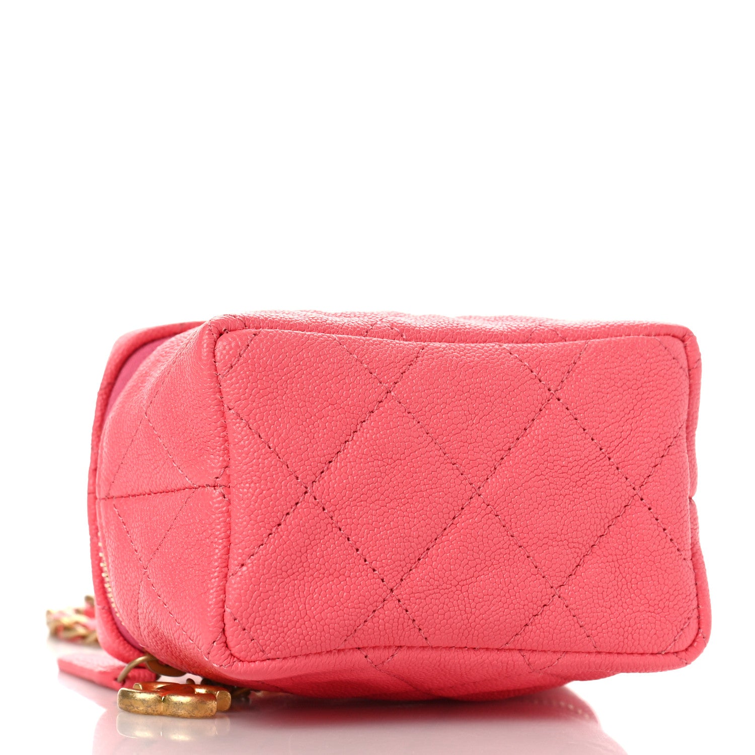 Chanel Caviar Quilted Mini Top Handle Vanity With Chain Pink 4 of 10
