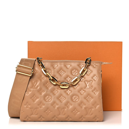 Louis Vuitton Lambskin Embossed Monogram Coussin PM Camel 10 of 10