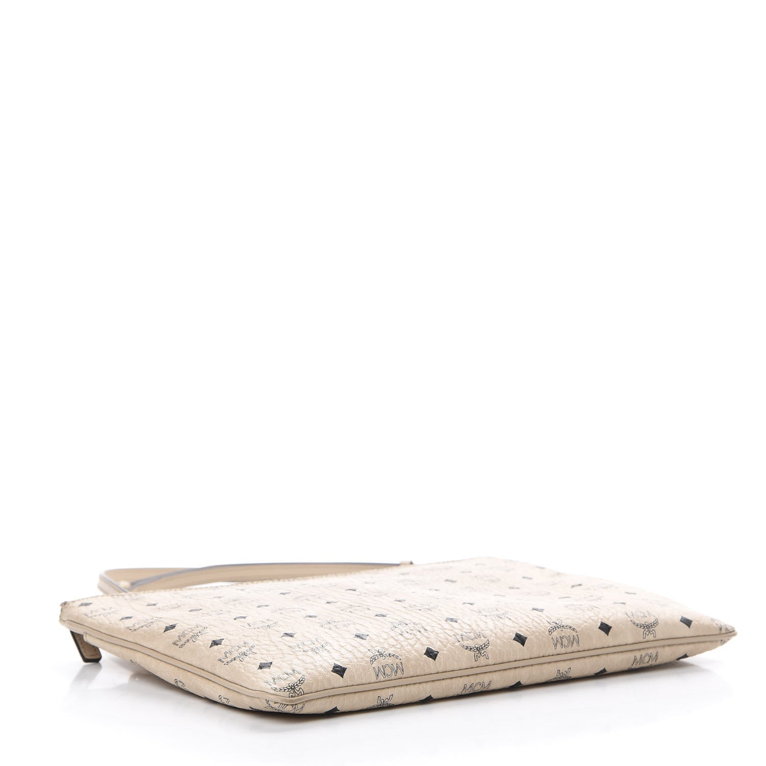 MCM Visetos Medium Crossbody Pouch Beige 3 of 9