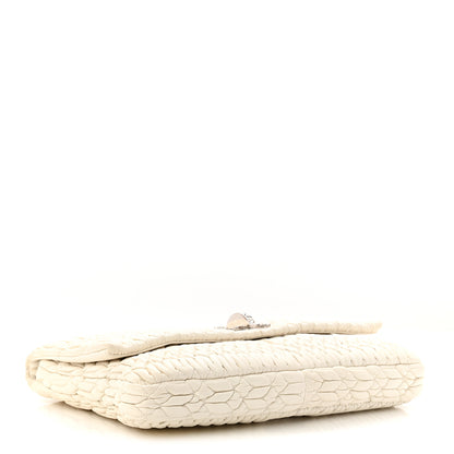 Miu Miu Nappa Matelasse Crystal Flap Clutch White 4 of 11
