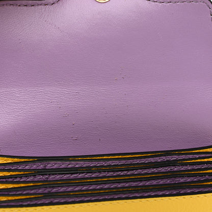 Versace Grained Calfskin Medusa Card Holder Yellow Purple 7 of 18
