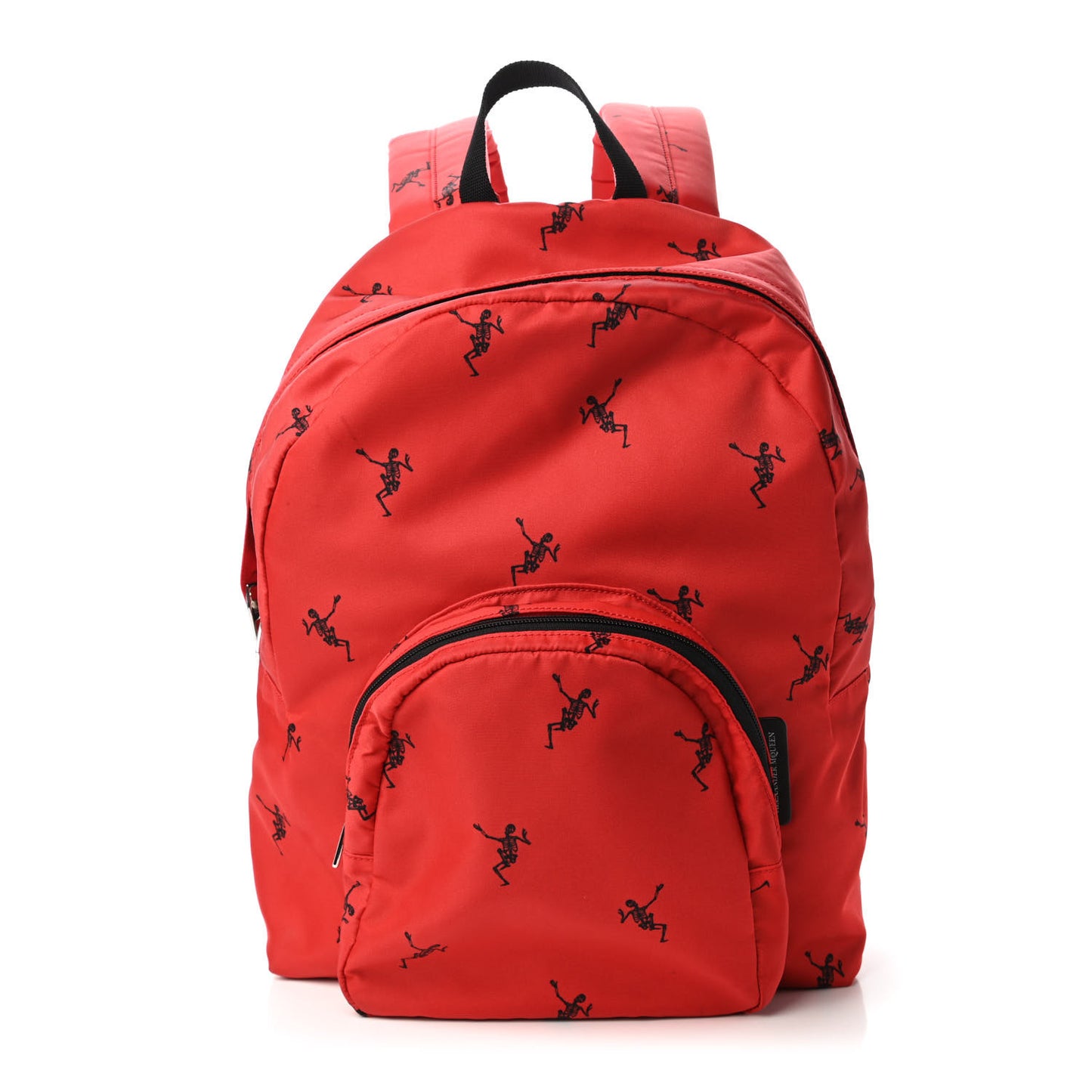 Nylon Dancing Skeleton Backpack Red