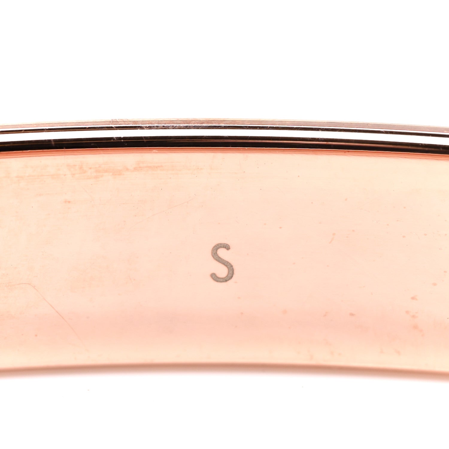Louis Vuitton Brass Monogram Nanogram Cuff S Gold Pink 5 of 6