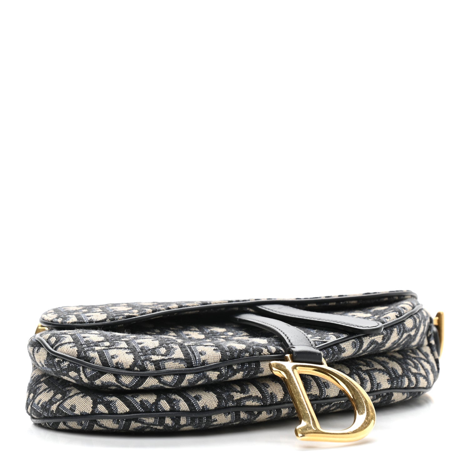 Christian Dior Oblique Saddle Bag Blue 4 of 10
