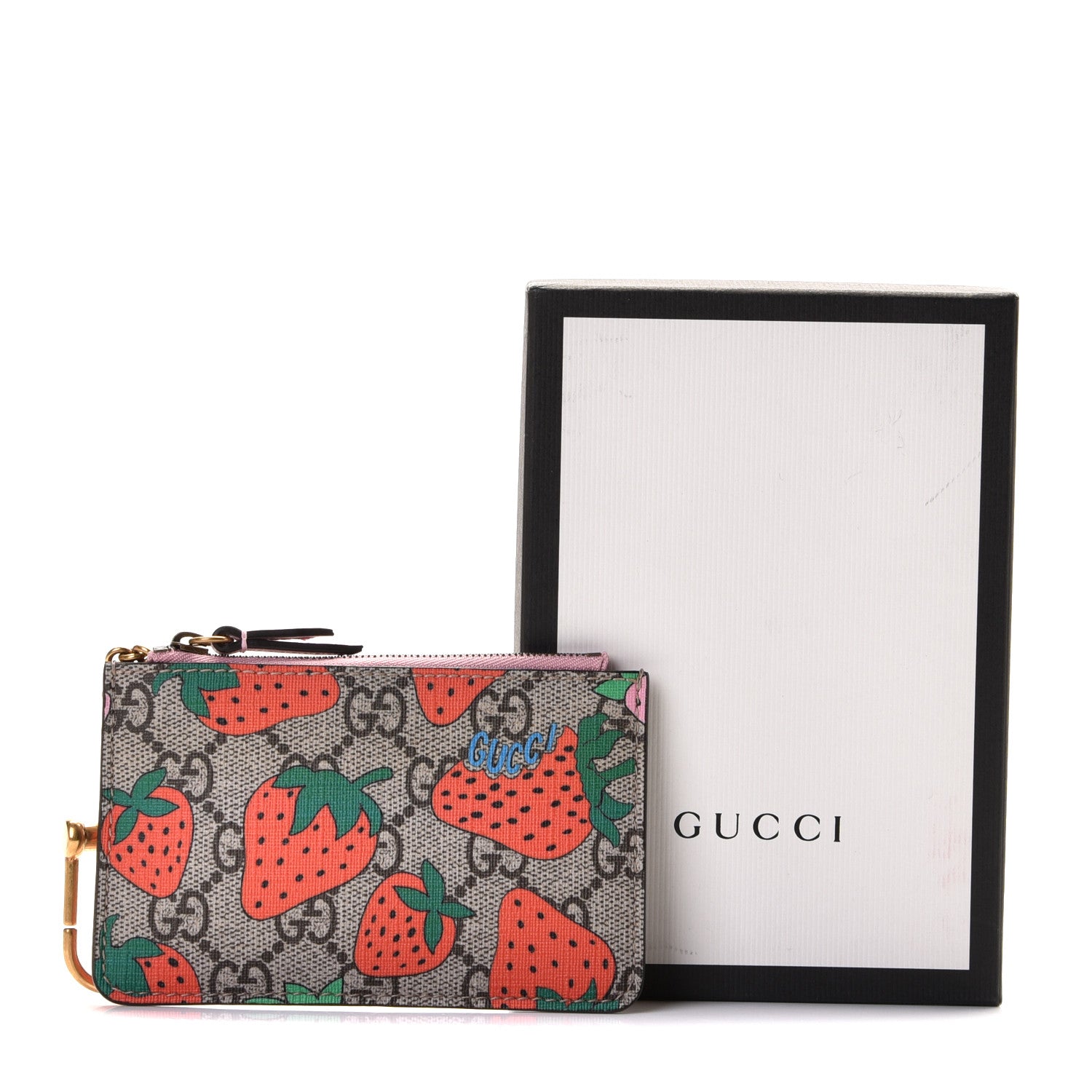 Gucci GG Supreme Monogram Strawberry Key Case 8 of 8