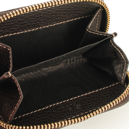Gucci Crystal Monogram Dollar Calfskin Zip Around Coin Purse Beige Ebony Testa di Moro 5 of 7