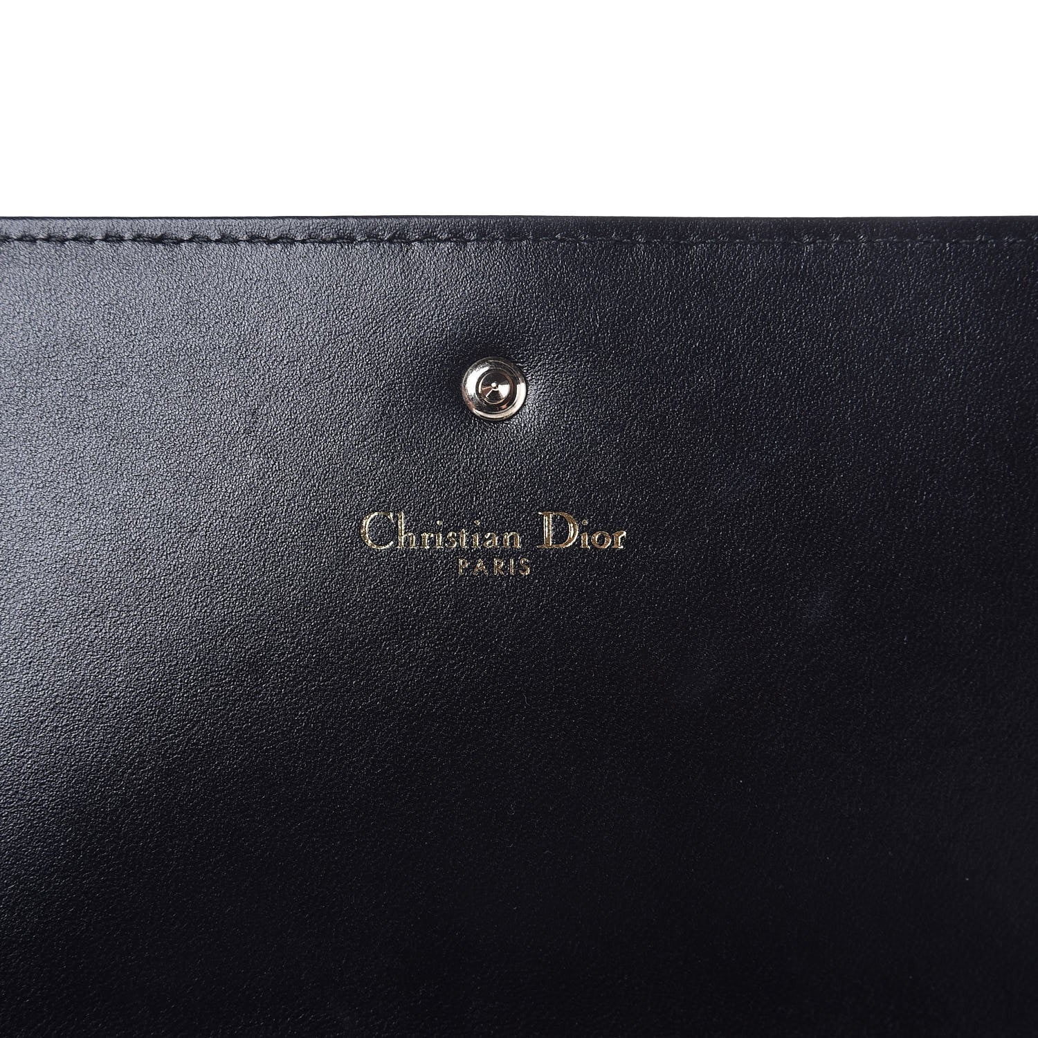 Christian Dior Grained Calfskin Diorama Croisiere Chain Wallet Black 6 of 8