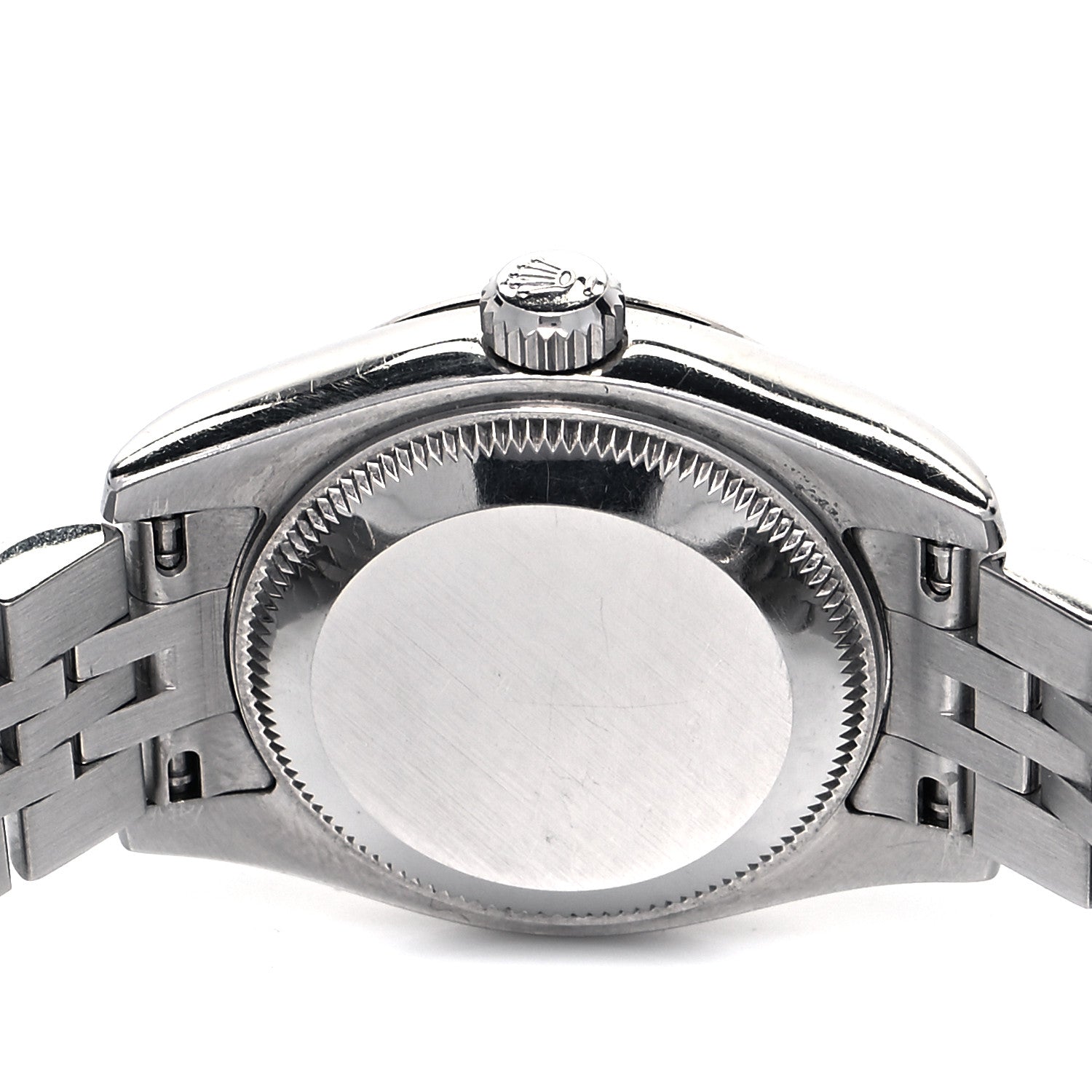 Rolex Stainless Steel 18K White Gold Black Mother of Pearl 26mm Oyster Perpetual Datejust Watch Roman 179174 4 of 4
