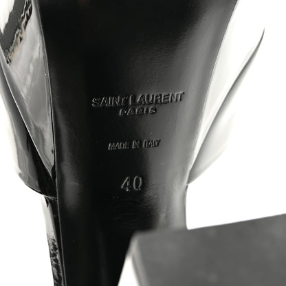 Saint Laurent Patent Farrah 80 Platform Sandals 40 Black 8 of 10