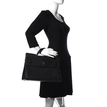 Christian Dior Grained Calfskin Large Diorever Flap Black 2 of 16