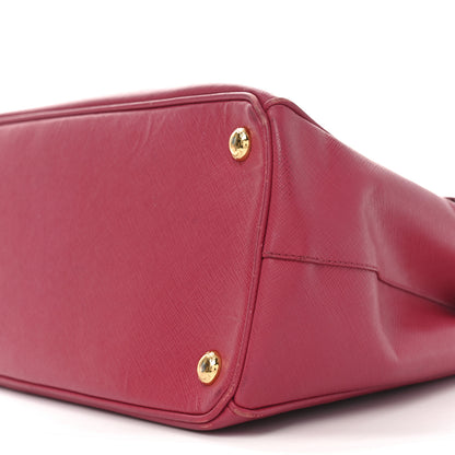 Prada Saffiano Small Galleria Double Zip Tote Peonia 9 of 9