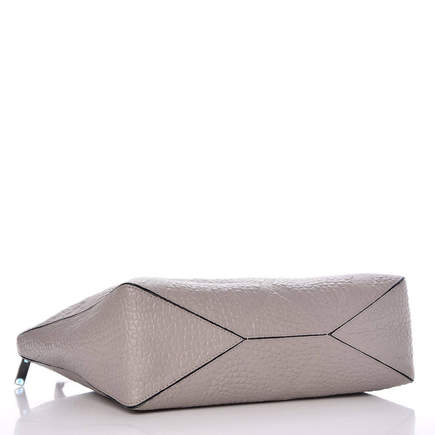 Heritage Grain Check Embossed Medium Dewsbury Tote Pale Grey