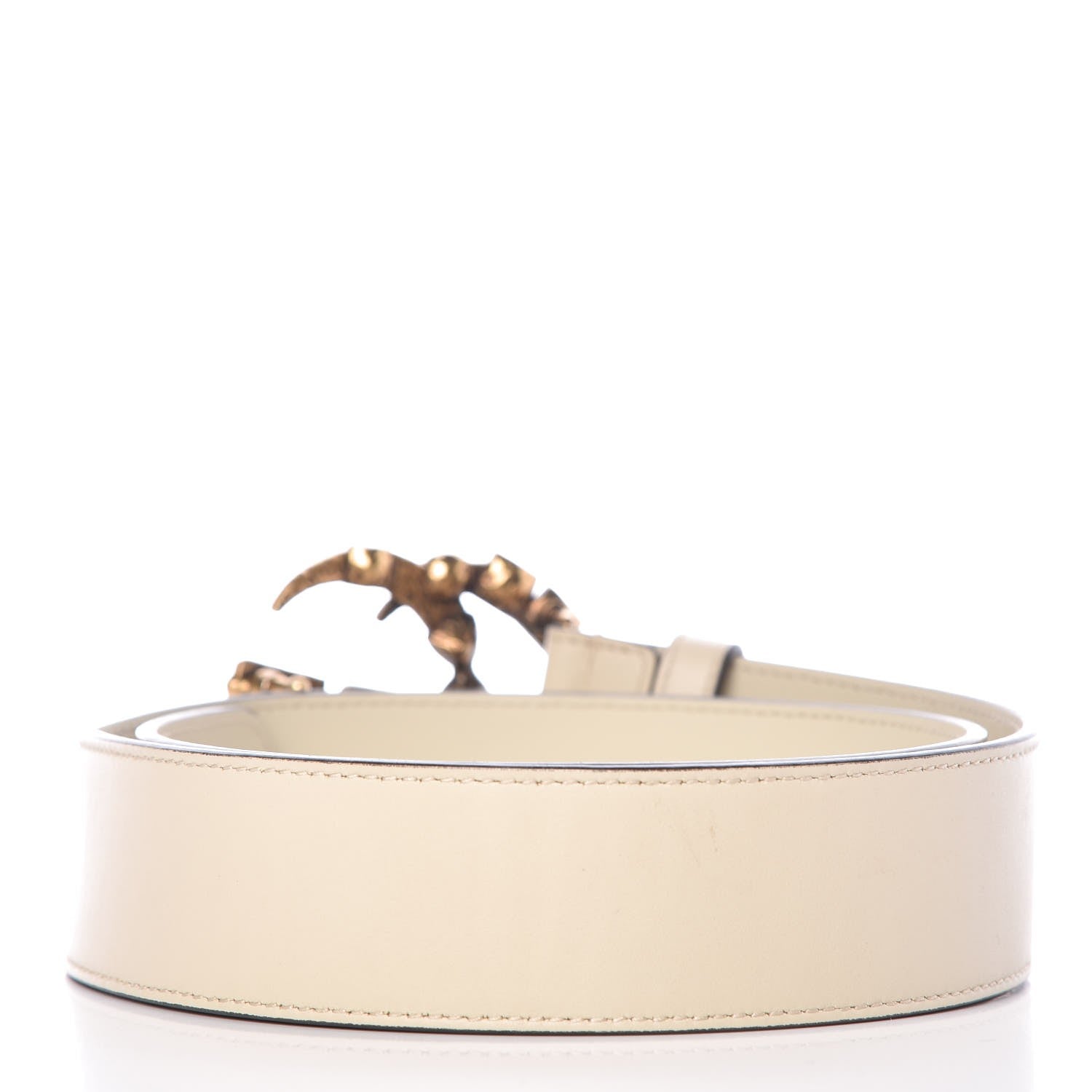 Gucci Calfskin Crystal Double G 40mm Belt 80 32 White Multicolor 3 of 7