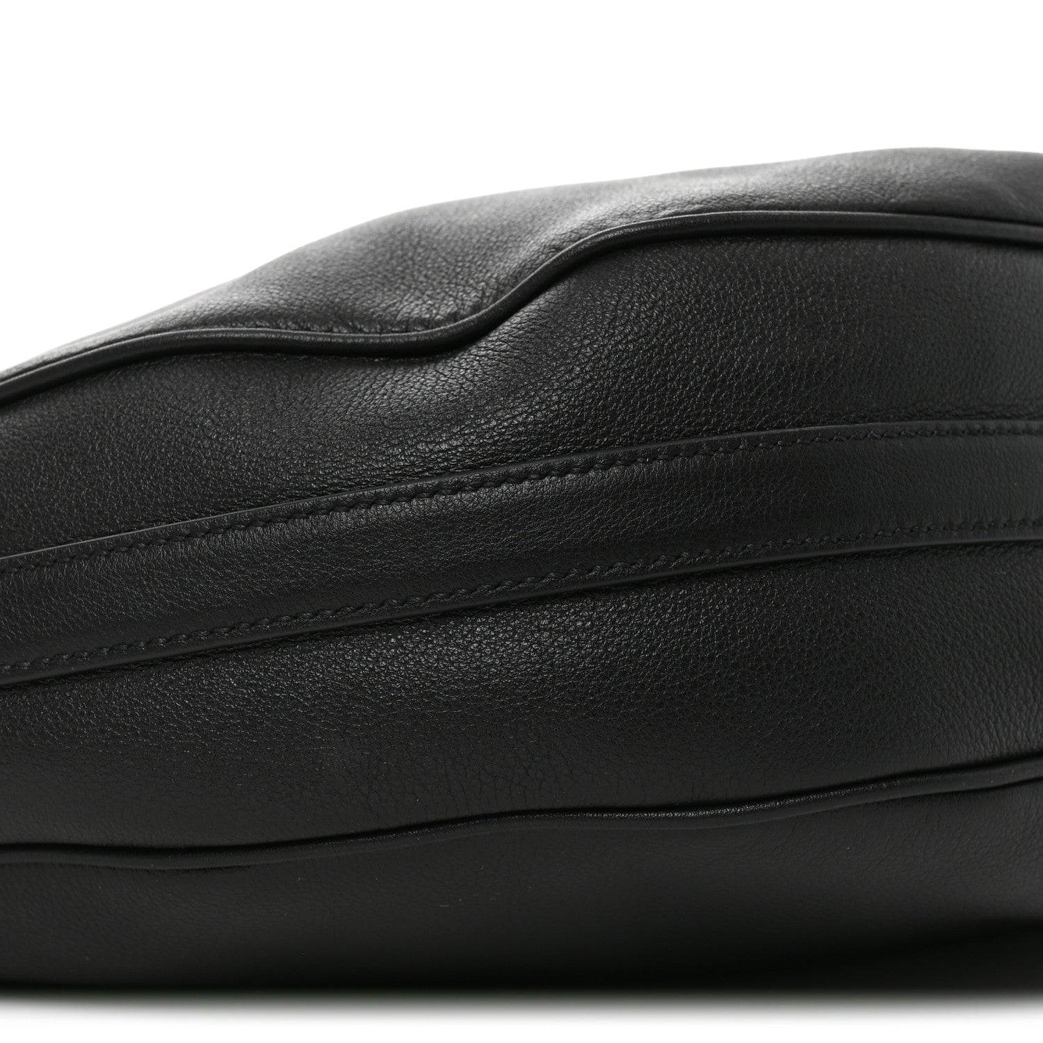 Prada Vitello Daino Medium Arque Shoulder Bag Black 7 of 8