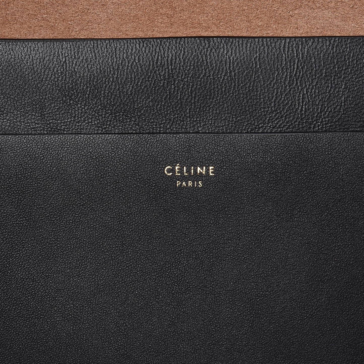 Smooth Lambskin iPad Folio Clutch Black