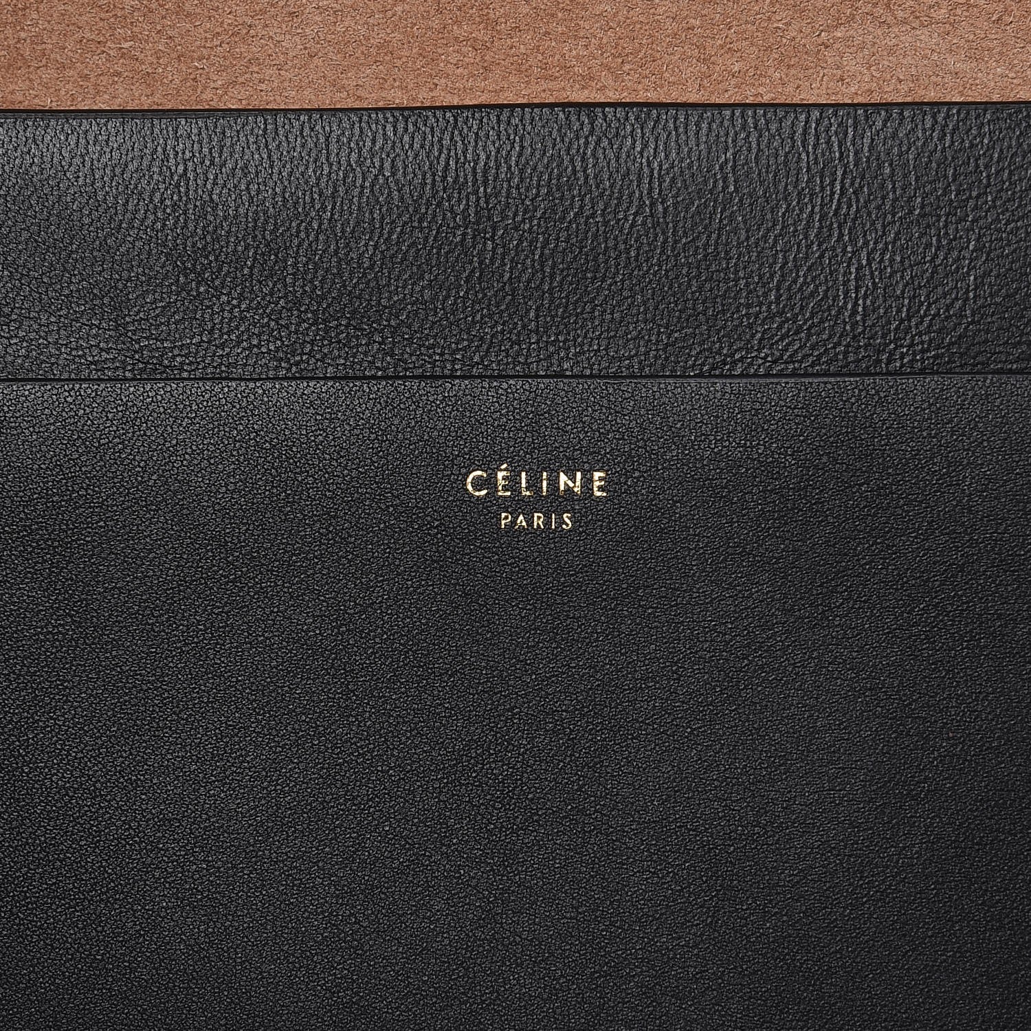 Celine Smooth Lambskin iPad Folio Clutch Black 7 of 9