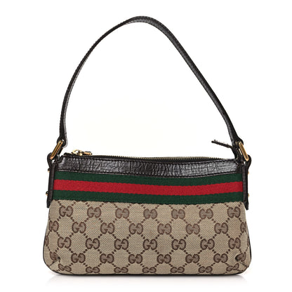 Gucci Monogram Web Pochette Dark Brown 1 of 10