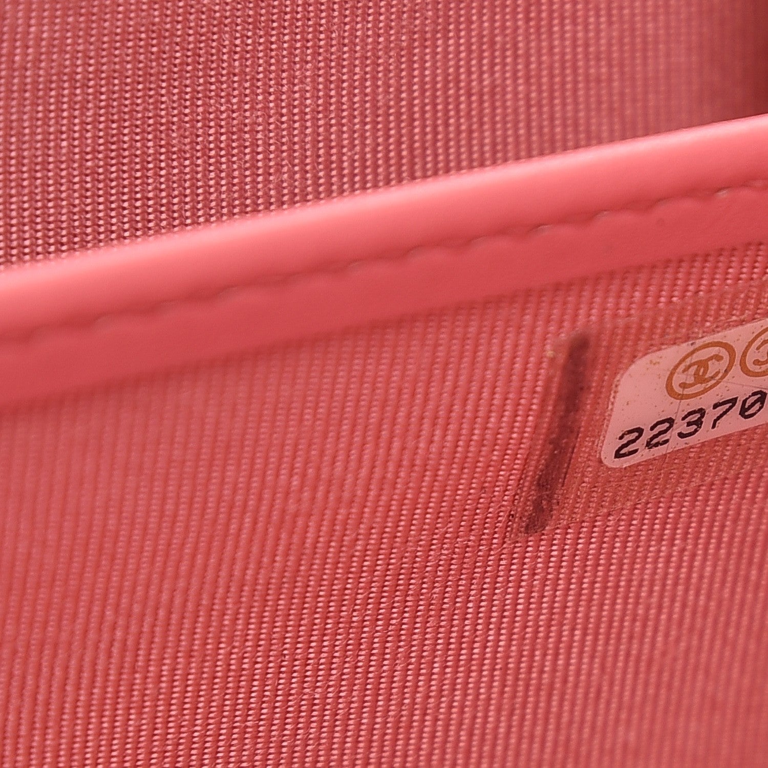 Chanel Caviar Chevron Large Gusset Zip Around Wallet Pink 8 of 9